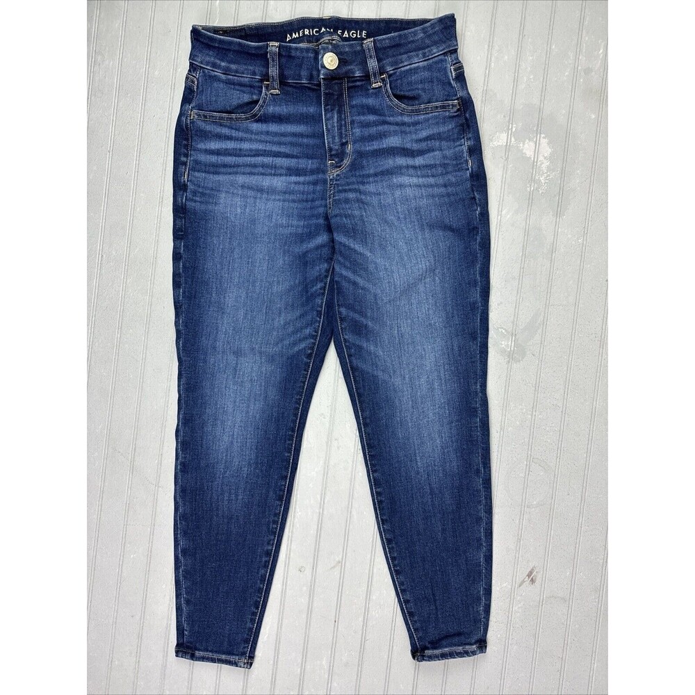 American Eagle Size 2 xs Womens Jeans Curvy Jegging Mid Rise Stretch Dark Wash